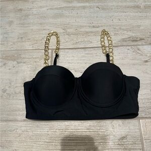 Gold Chain Strapped Bikini Top